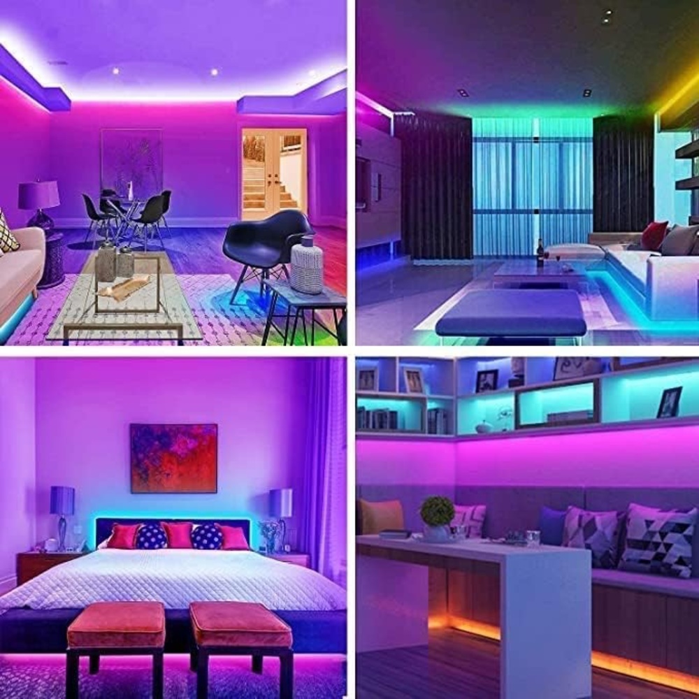 New RGB LED Strip Lights w/ Remote, App Control, Music Sync, Timer Setting 65.6’ - Picture 7 of 7